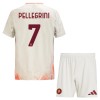 Maillot de Supporter AS Roma Pellegrini 7 Extérieur 2024-25 Pour Enfant